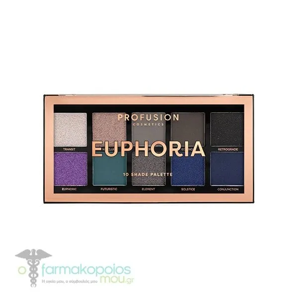 Profusion Cosmetics Euphoria 10 Shade Palette, 1pc