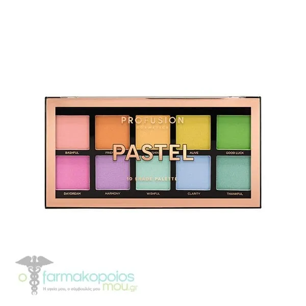 Profusion Cosmetics Pastel 10 Shade Palette, 1pc