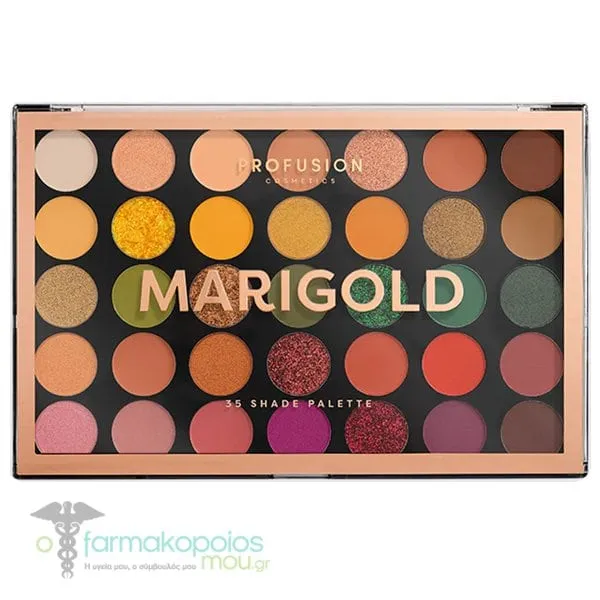 Profusion Cosmetics Marigold 35 Shade Palette, 1pc