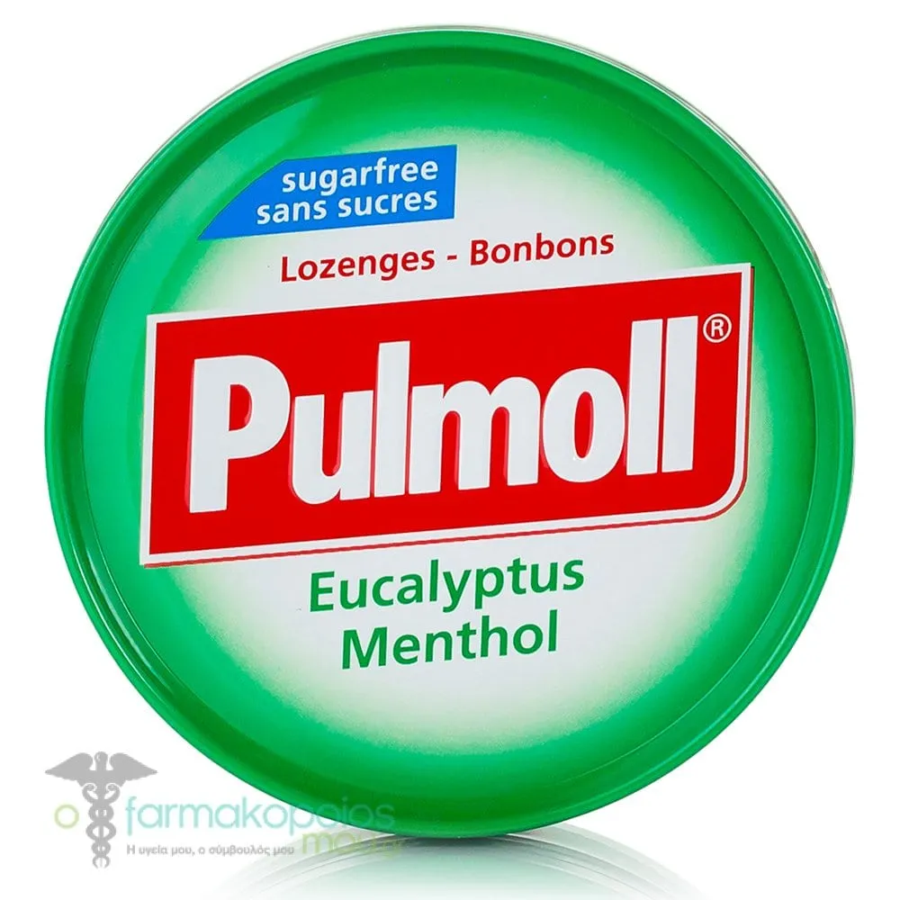 Pulmoll Candies with Eucalyptus & Menthol, 45gr