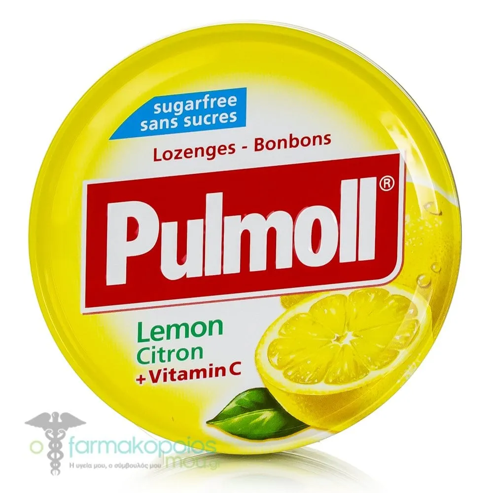 Pulmoll Cough Candies with Lemon & Vitamin C, 45gr