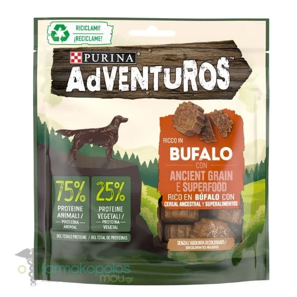 Purina Adventuros Ancient Grain Buffalo Dog Treats, 120g