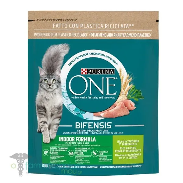 Purina One Indoor Formula Turkey, 800g