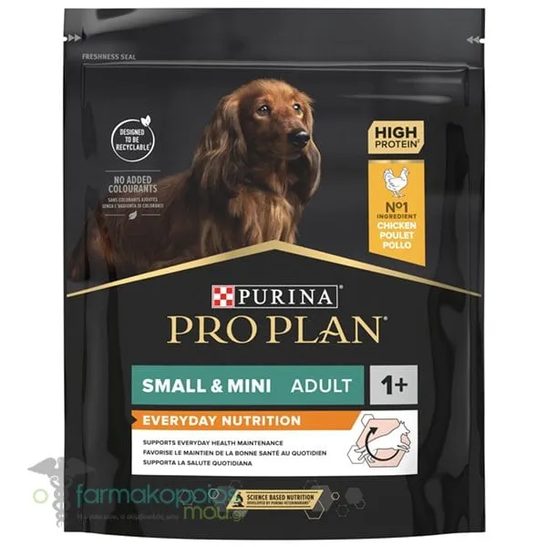 Purina Pro Plan Everyday Nutrition Small & Mini Adult 1+ Dry Dog Food Chicken, 700g