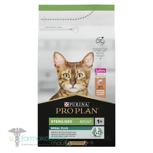 Purina Pro Plan Renal Plus Sterilised Adult 1+ Dry Cat Food Salmon, 400g
