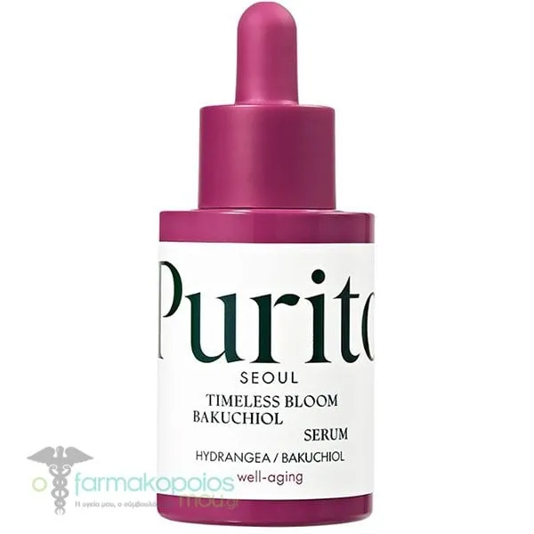 Purito Seoul Timeless Bloom Bakuchiol Αντιγηραντικός Ορός Προσώπου, 30ml
