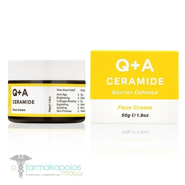 Q+A Ceramide Barrier Defence Face Cream, 50g