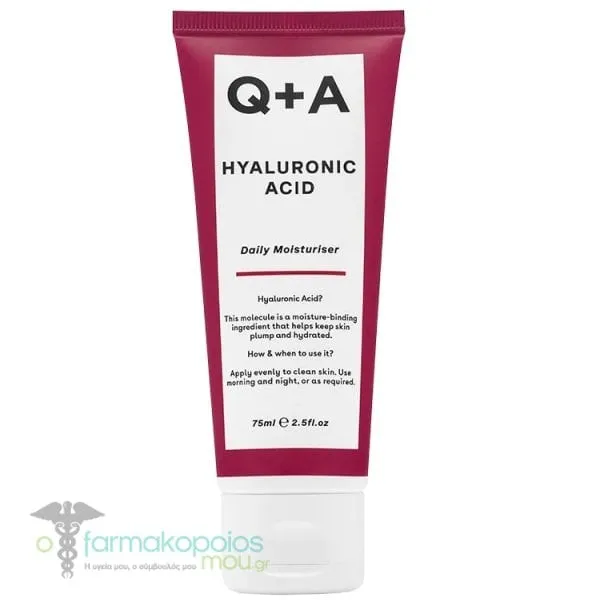 Q+A Hyaluronic Acid Daily Moisturiser Cream, 75ml