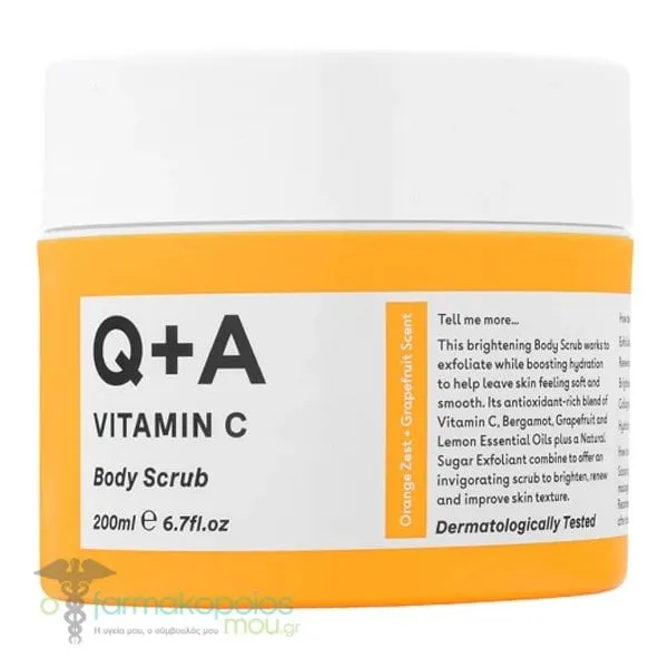 Q+A Vitamin C  Body Scrub, 200ml