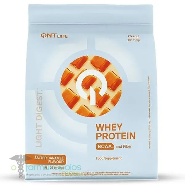 QNT Light Digest Whey Protein Πρωτεΐνη Ορού Γάλακτος με Γεύση Salted Caramel, 500g
