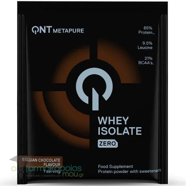 QNT Metapure Whey Protein Isolate Zero Πρωτεΐνη Ορού Γάλακτος με Γεύση Belgian Chocolate, 30g