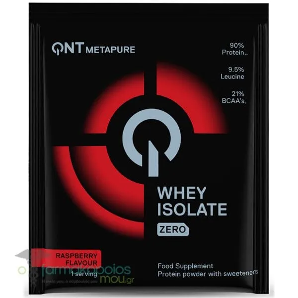 QNT Metapure Whey Protein Isolate Zero Πρωτεΐνη Ορού Γάλακτος με Γεύση Raspberry, 30g