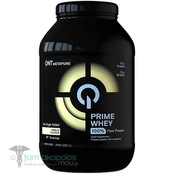 QNT Prime Whey Πρωτεΐνη Ορού Γάλακτος με Γεύση Βανίλια, 908g