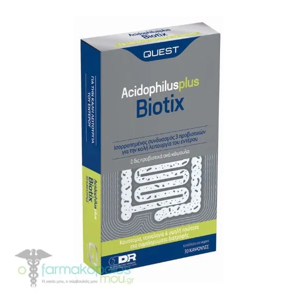 Quest Acidophilus Plus Biotix, 30caps