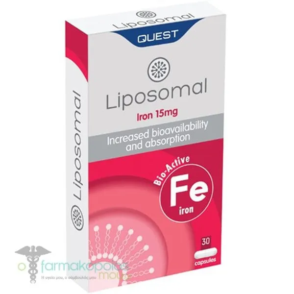 Quest Liposomal Iron 15mg, 30caps