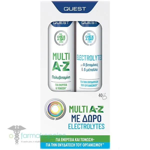 Quest Promo (1+1) Multi A-Z, 20eff.tabs & Electrolytes, 20eff.tabs, 1set