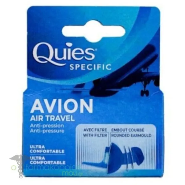 Quies Spesific Air Travel Anti-pressure, 1 Ζεύγος
