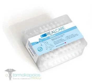 Real Care Baby Safety Swabs Made of 100% Cotton, 50pcs
