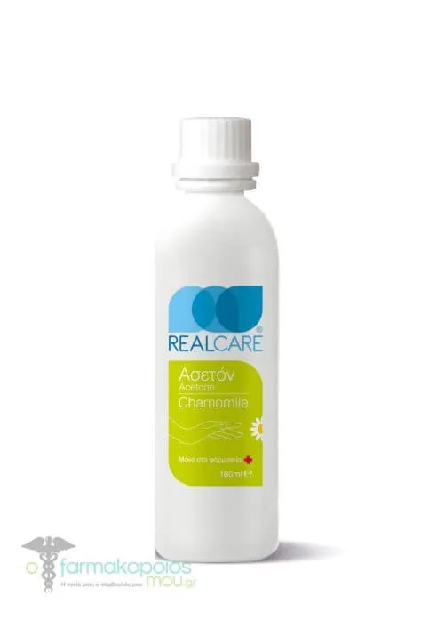 Real Care Chamomile Acetone Ασετόν για τα Νύχια με έλαιο Χαμομηλιού, 180ml