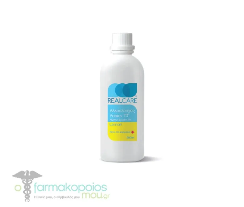 Real Care Lemon Alcoholic Cleansing Lotion 70o with Lemon Fragrance, 250ml