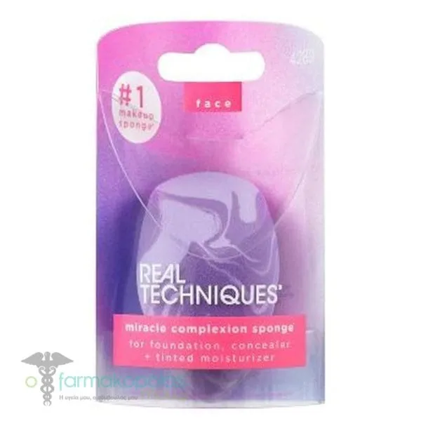 Real Techniques Miracle Complexion Sponge, 1pc - Μώβ