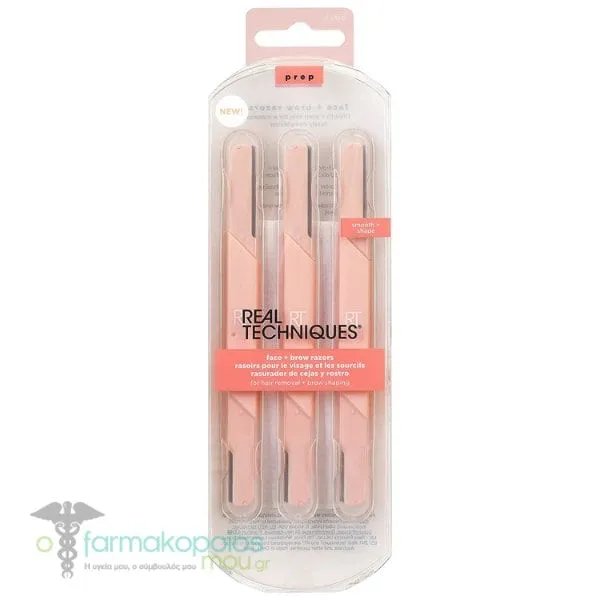 Real Techniques Face & Brow Razors (4268), 3pcs