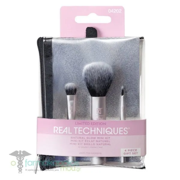 Real Techniques Natural Glow Mini Kit Makeup Brushes, 3pcs