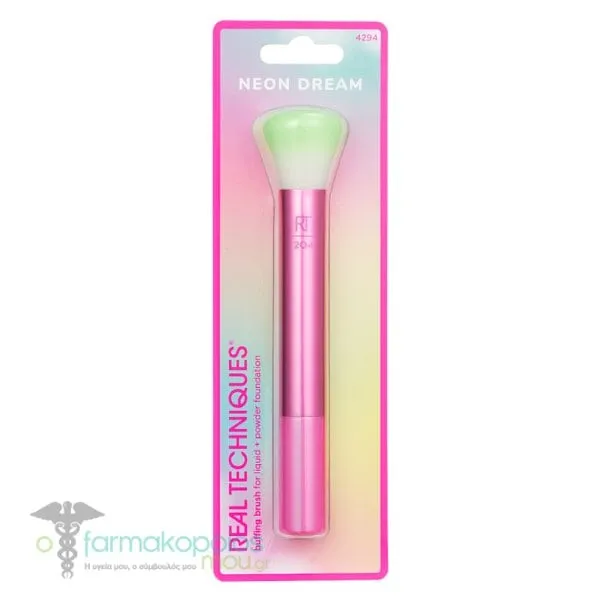 Real Techniques RT204 Neon Dream Buffing Brush for Liquid & Powder Foundation, 1pc
