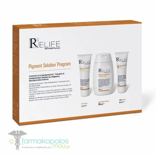 Relizema Pigment Solution Program with Pigment Day Cream, 30ml, Pigment Cleanser, 100ml & Pigment Night Cream, 30ml, 1set