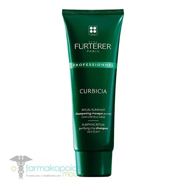 Rene Furterer Curbicia Purifying Ritual Purifying Clay Shampoo for Oily Scalp, 250ml