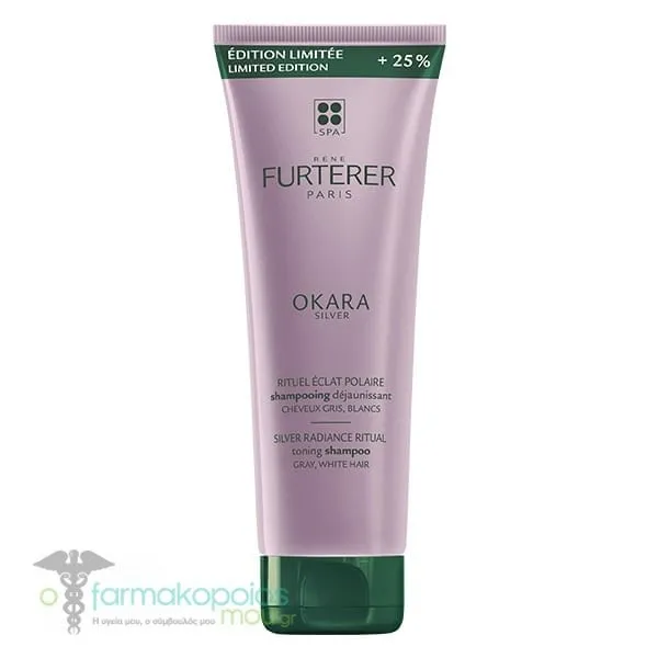 Rene Furterer Okara Silver Toning Shampoo for Gray & White Hair, 250ml