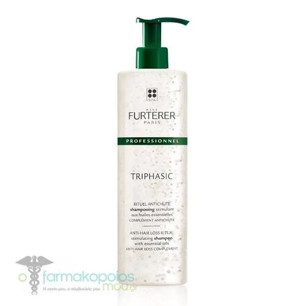 Rene Furterer Triphasic Anti-Hair Loss Ritual Stimulating Shampoo with Essential Oils Anti-Hair Loss Complement, 600ml