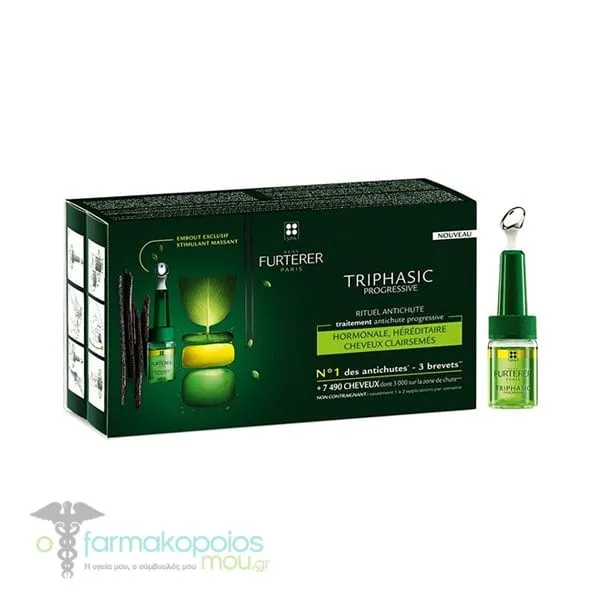 Rene Furterer Triphasic Progressive Anti-Hair Loss Ritual, 8 x 5.5ml
