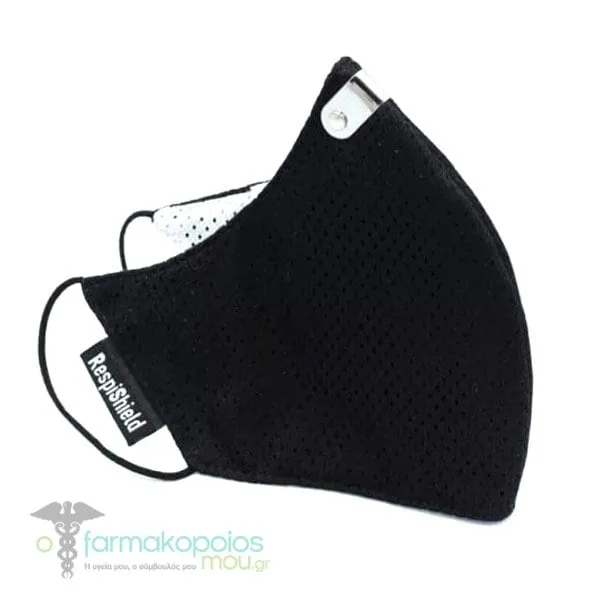 RespiShield General Protection Reusable Mask (Small) in Black, 1pc