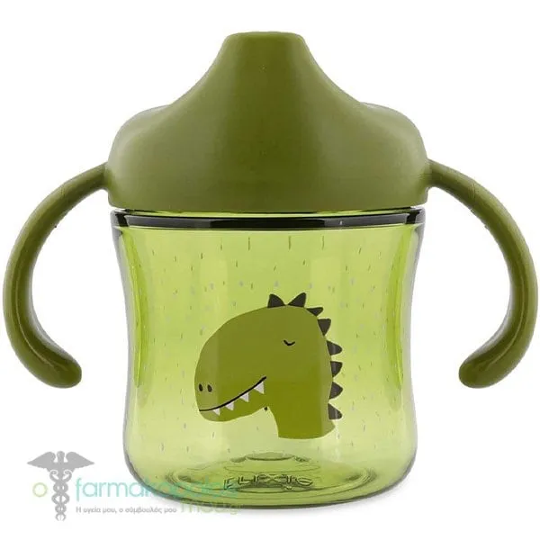rixie Mr. Dino Sippy Cup Παιδικό Ποτηράκι με Λαβές 4m+, 1τεμ