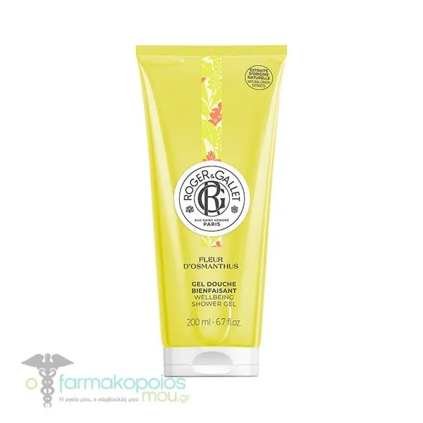 Roger&Gallet Fleur d'Osmanthus Wellbeing Shower Gel, 200ml