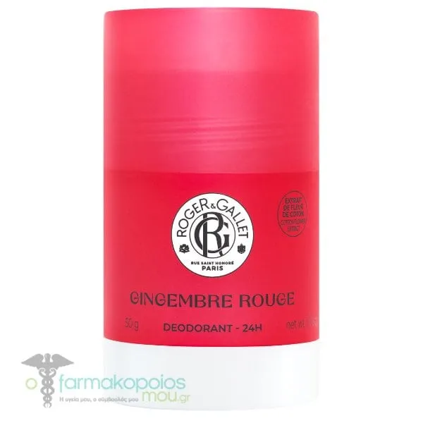 Roger&Gallet Gingembre Rouge Solid Deodorant Αποσμητικό Stick, 50g