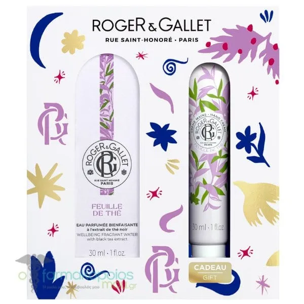Roger&Gallet XMAS Set Feuille de The Wellbeing Fragrant Water, 30ml & Hand Cream, 30ml