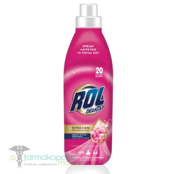 Rol Delicat Liquid Laundry Detergent for Delicate and Woolen Clothes, 20scoops
