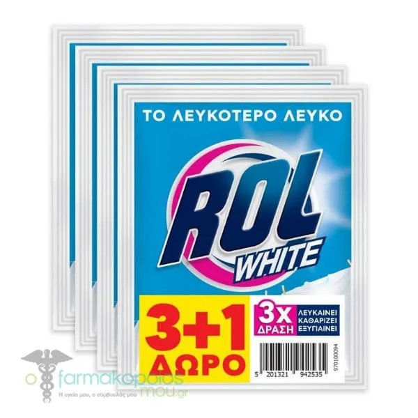 Rol White Βleach Powder, 4pcs