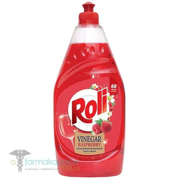 Roli Vinegar Raspberry Υγρό Απορρυπαντικό Πιάτων, 425ml
