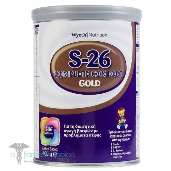 S-26 Complete Comfort Gold Baby Milk for Mild Constipation 0m+, 400g