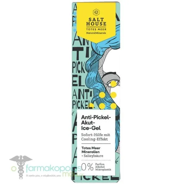Salt House Totes Meer Natural Minerals Anti-pimple Care Ice-Gel για Σπυράκια, 15ml
