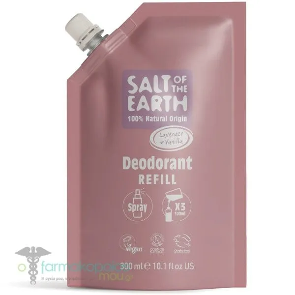 Salt of the Earth Vegan Natural Deodorant Spray Refill Pouch Lavender & Vanilla Αποσμητικό, 300ml