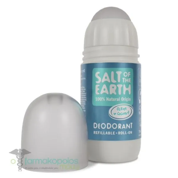 Salt of the Earth Vegan Refillable Roll-On Deodorant Ocean & Coconut, 75ml