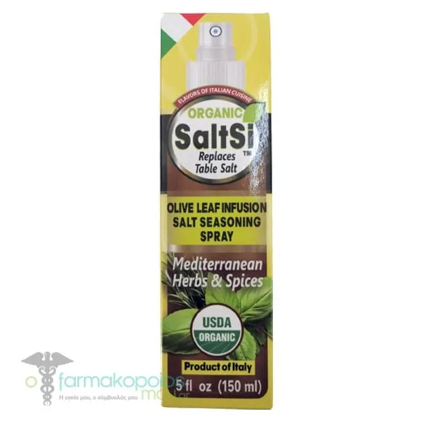 SaltSi Organic Salt Seasoning Spray Mediterranean Herbs & Spices, 150ml