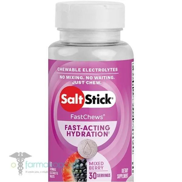 SaltStick FastChews Chewable Electrolytes Mix Berry, 60chew.tabs