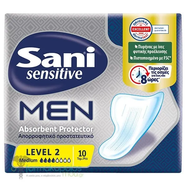 Sani Sensitive Men Abrosrbent Protector Level 2 Medium, 10pcs