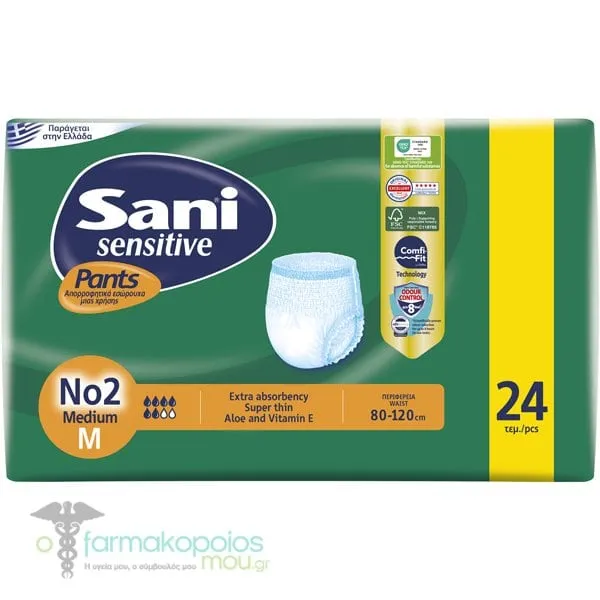 Sani Sensitive Pants Medium No.2, 24pcs