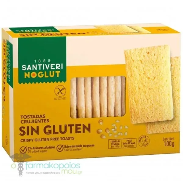 Santiveri Sin Gluten Crispy Gluten Free Toasts, 100g